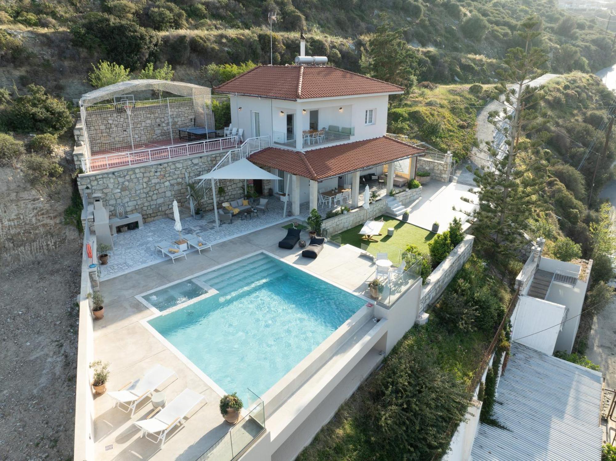Amazing View Villa Aliki With Infinity Pool & Spa ليغاريا المظهر الخارجي الصورة