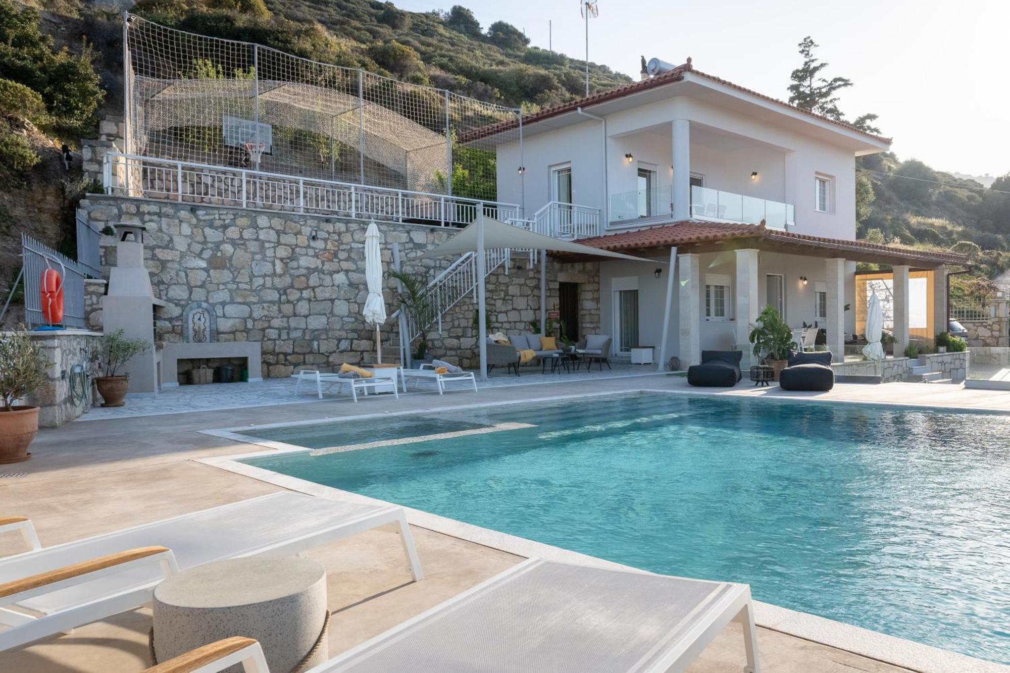 Amazing View Villa Aliki With Infinity Pool & Spa ليغاريا المظهر الخارجي الصورة