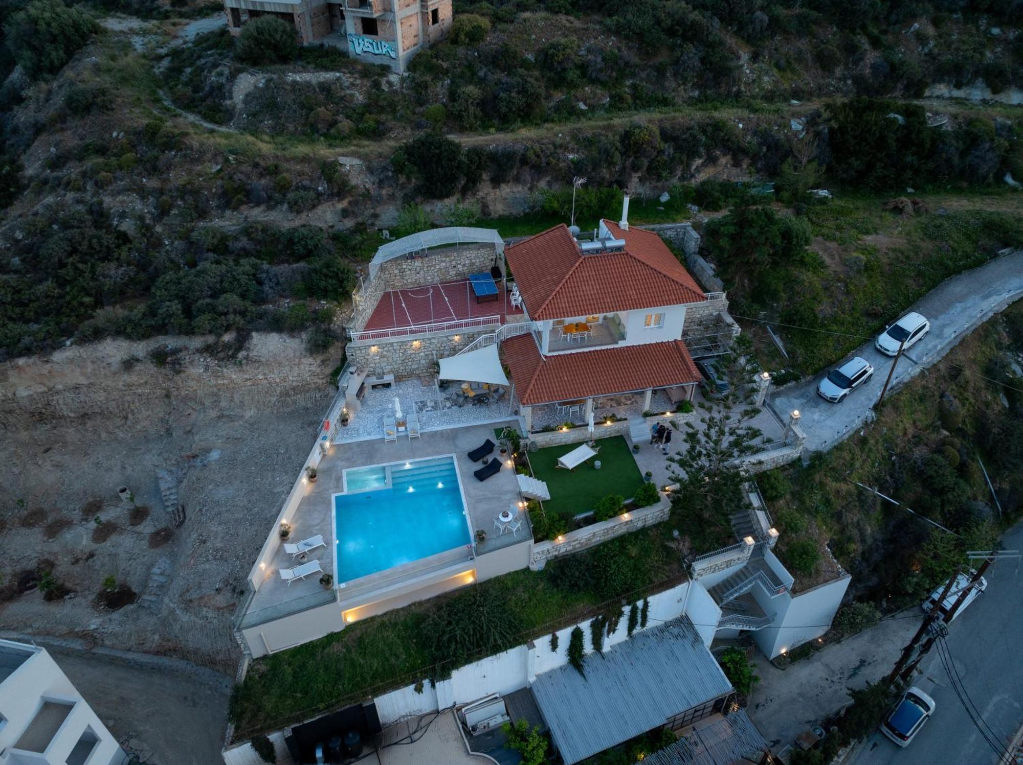Amazing View Villa Aliki With Infinity Pool & Spa ليغاريا المظهر الخارجي الصورة